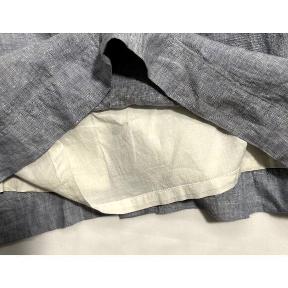 Vineyard Vines chambray crochet lace trim linen dress Size 8 Blue, Pockets - Picture 6 of 8